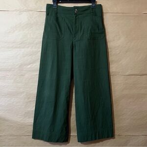 Anthropologie | Maeve The Colette Pants Linen Blend Wide Leg Green Size 31